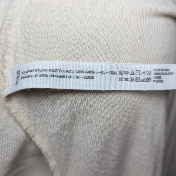 Free People Beach Linen Blend Mini Dress Size Small Flutter Back Detail Resort - Picture 11 of 11